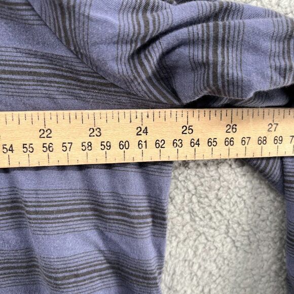 VINCE Pullover Hoodie Mens XL Blue Stripes Double Layer Pima Cotton Modal - Picture 5 of 14